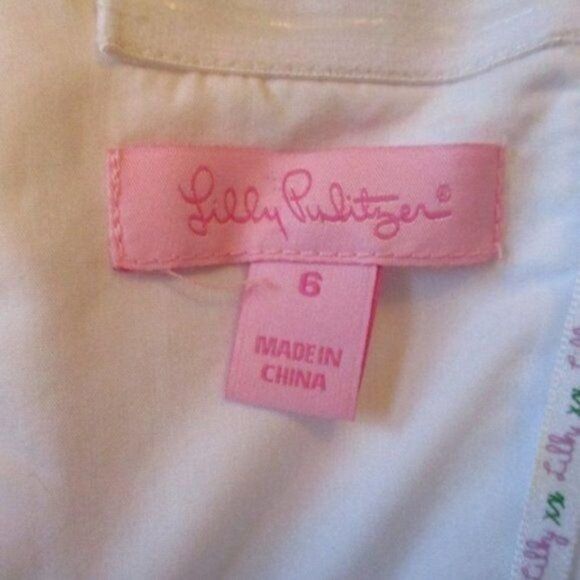 Lilly Pulitzer Buy Local Patch Print Strapless Dress 6 - Picture 7 of 8